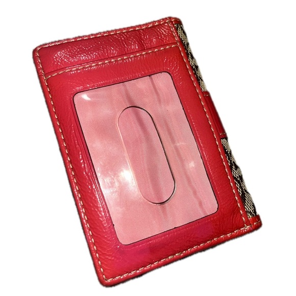 Y2K Coach Signature Canvas Leather & Patent Leather Card Holder - Picture 13 of 13